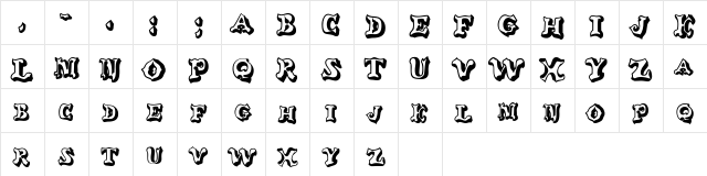 ScaredOfShadowsSCapsSSK Bold  glyph index