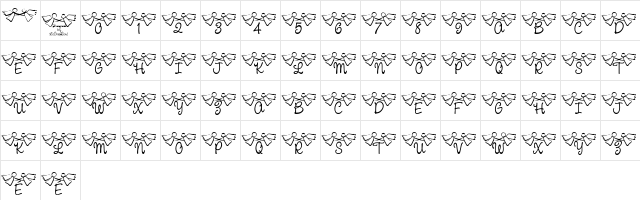 LCR Angels Watching Regular  glyph index
