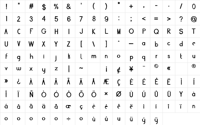 Bullet Journal Fall  glyph index