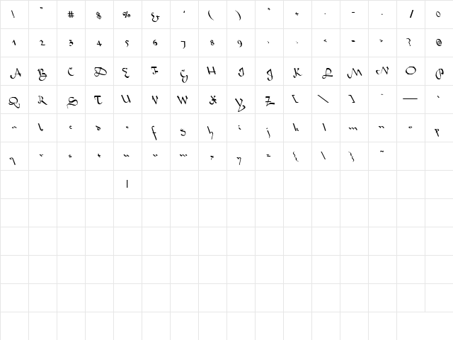 Sahara-Normal leftie Regular  glyph index