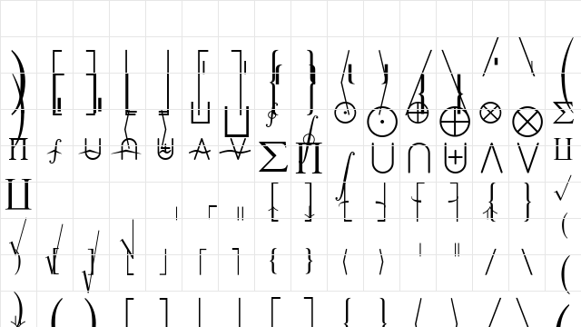 blex Regular  glyph index