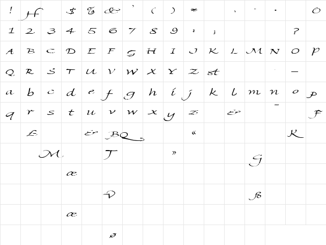Flotsam 2 Regular  glyph index