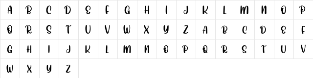 Joyfully FREE Regular  glyph index