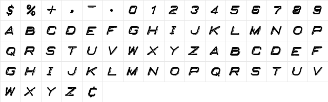 Embossing Tape 2 BRK Regular  glyph index