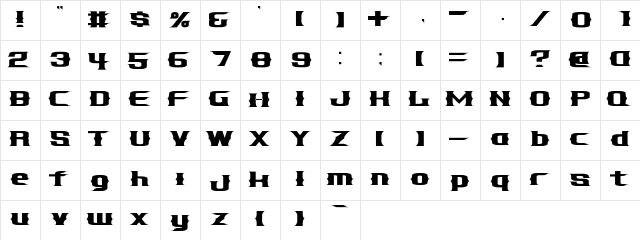 Galapagos Regular  glyph index