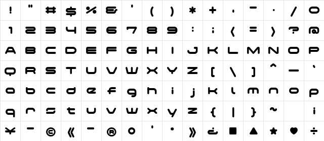 TMExtendedNormalAl Regular  glyph index