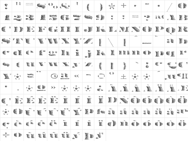 FederalEighteen Medium  glyph index