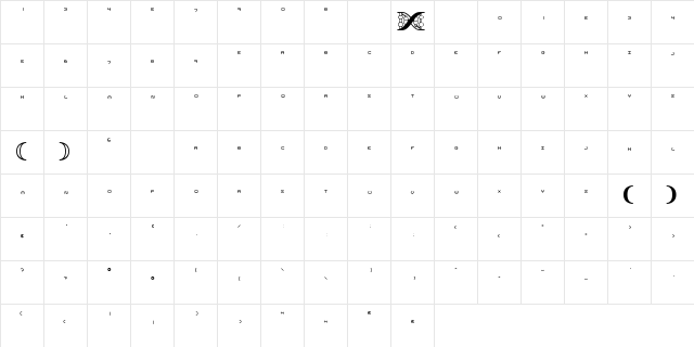 Code Of Life BRK Regular  glyph index