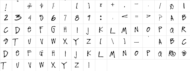 Funky Fresh  glyph index