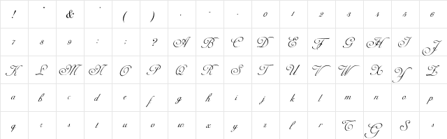 AdineKirnberg Script  glyph index