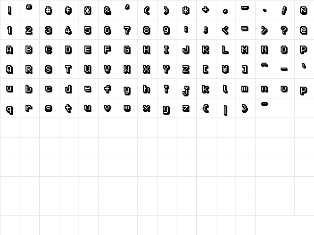 KS-PetitHeartOutline10_3 Regular  glyph index