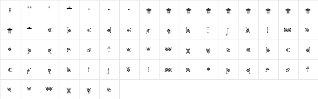 alien crop circles Regular  glyph index