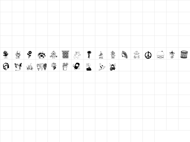 NewWGL4Font Regular  glyph index