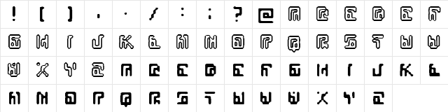 Fried Ass Regular  glyph index