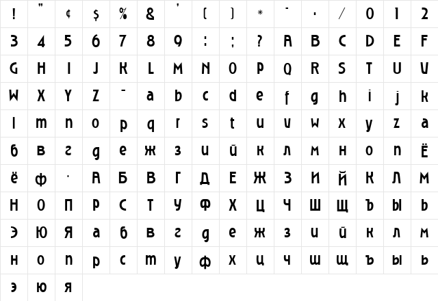 RoslynGothicMedium_DG Medium  glyph index