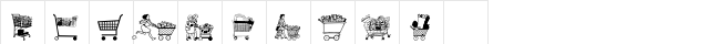 Shopping Carts! Regular  glyph index