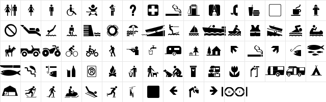 Glyphyx Two NF Regular  glyph index