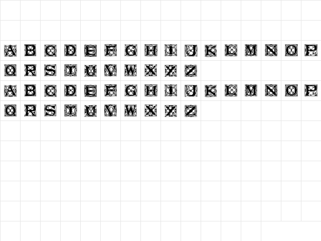 GE Crystal Block Caps Regular  glyph index
