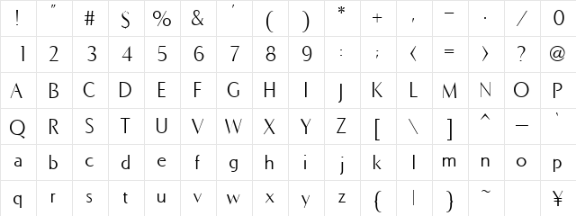 COM4t Fine Regular Regular  glyph index