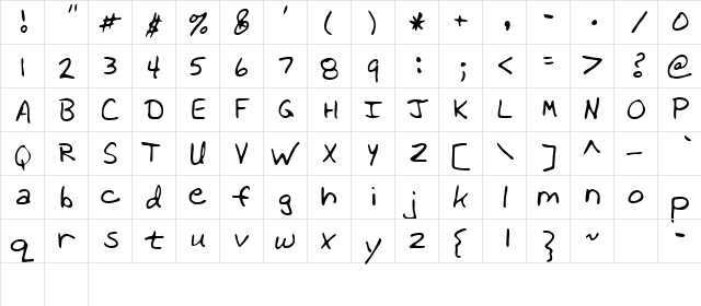 Willow Regular  glyph index
