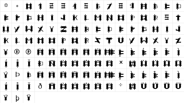 FZ UNIQUE 48 Normal  glyph index