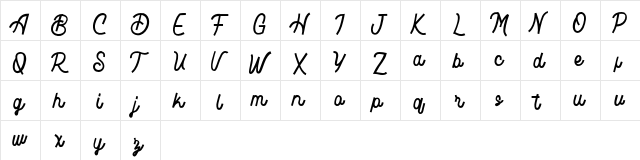 Balcous FREE Regular  glyph index