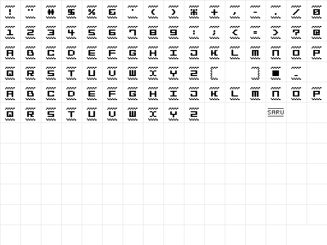 Bit Line15 (sRB) Regular  glyph index