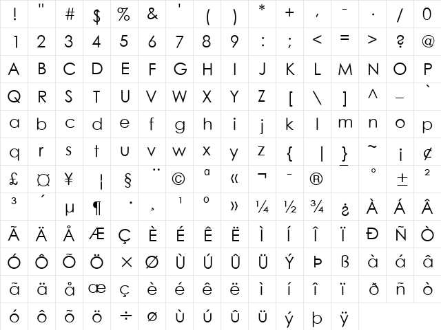 STXihei Regular  glyph index
