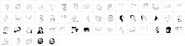 WacoGraphireSketches Regular  glyph index