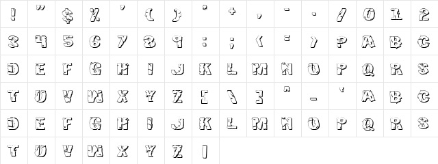 Hulkbusters 3D Regular  glyph index