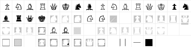 XBobsStandardChess Regular  glyph index