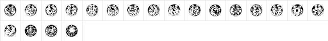 Engleknapper Regular  glyph index