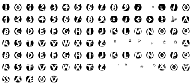 ClassiCapsXmas2002 Regular  glyph index
