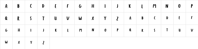 FREETAPE Regular  glyph index