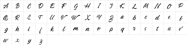 Vabeulit Font Regular  glyph index