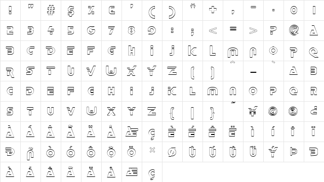 FZ UNIQUE 35 HOLLOW Normal  glyph index