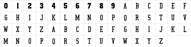 NBA Nuggets Regular  glyph index