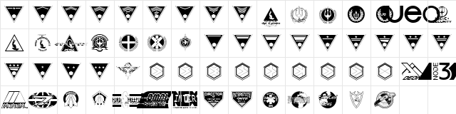 Beneath the Surface Dingbats Regular  glyph index