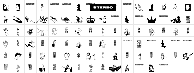 Return of the Retrobats Regular  glyph index