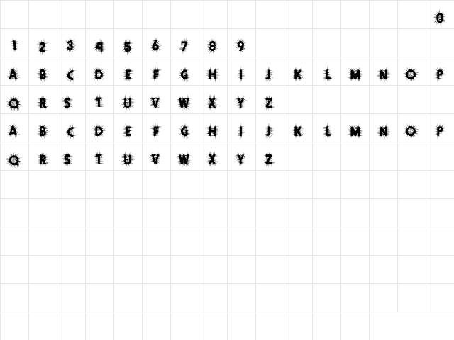 Thorn Regular  glyph index