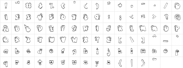 PC Santa Suit Regular  glyph index