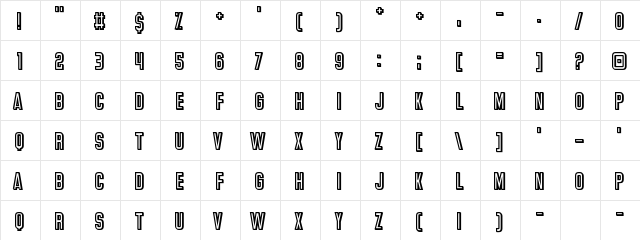 Great Attraction Regular  glyph index