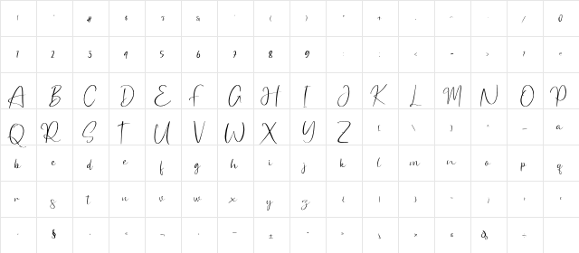 Hassanah Signature Regular  glyph index