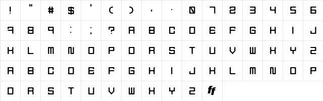 Holodeck 5 Regular  glyph index