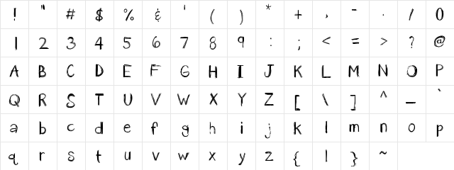KBanAvoxlost Medium  glyph index