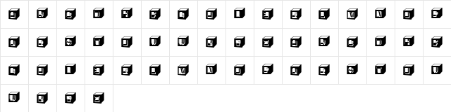 Kasten Negative Regular  glyph index