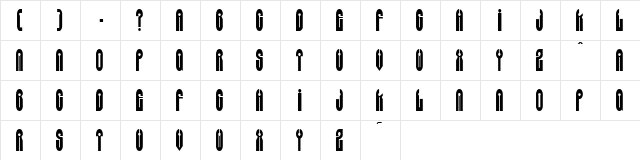 Zeta Grey Regular  glyph index