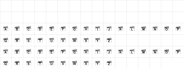 Spot Boy Regular  glyph index