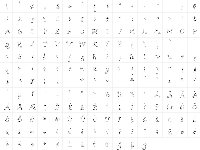 Babine Cheese  glyph index