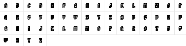 Holiday Regular  glyph index